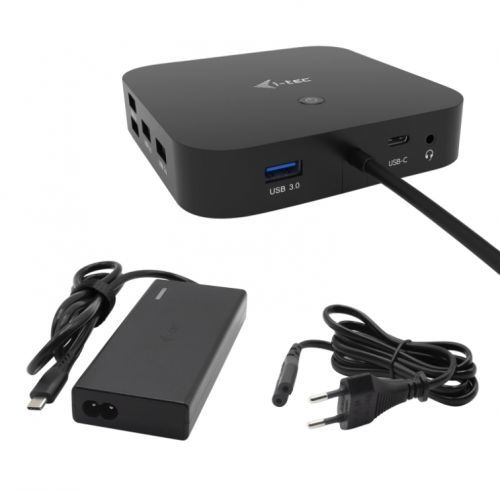 i-tec USB-C HDMI DP Docking Station with Power Delivery 100 W + i-tec Universal Charger 77W; C31HDMIDPDOCKPD65