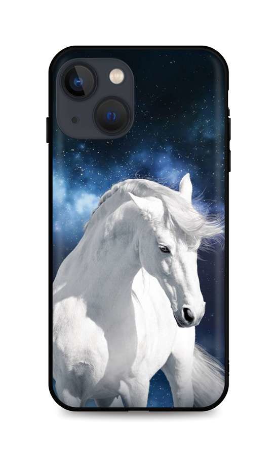 Kryt TopQ iPhone 13 mini silikon White Horse 65444