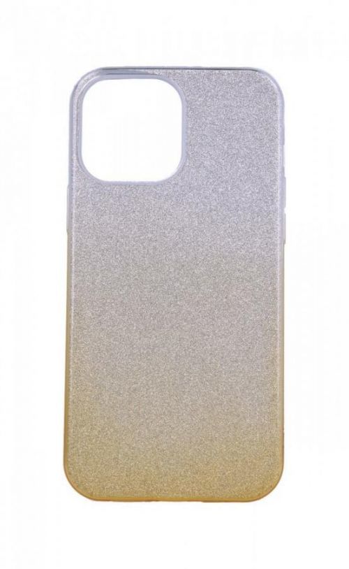 Kryt TopQ iPhone 13 Pro Max glitter stříbrno-oranžové 64230