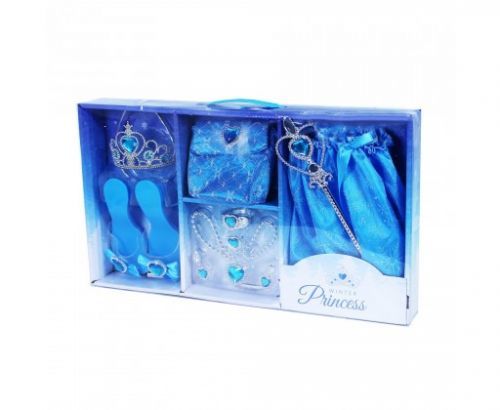 Sada princezna modrá v krabici 8 ks