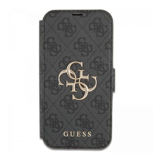 Ochranné pouzdro pro iPhone 13 Pro - Guess, 4G Logo Book Gray GUBKP13L4GMGGR