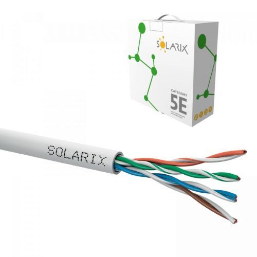 UTP kabel Solarix SXKD-5E-UTP-PVC šedý (box 100m)