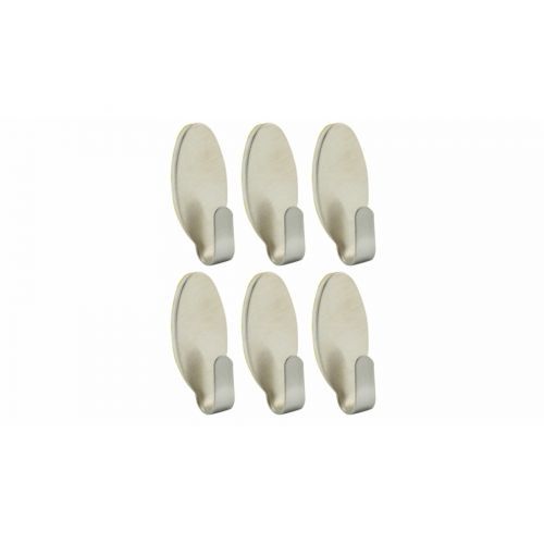 KOZÁČEK Háček samolepící nerez mini ovál 6ks