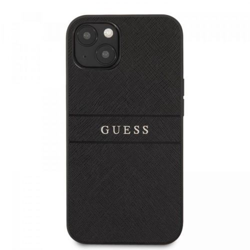 Zadní kryt Guess PU Leather Saffiano GUHCP13SPSASBBK pro Apple iPhone 13 mini, černá