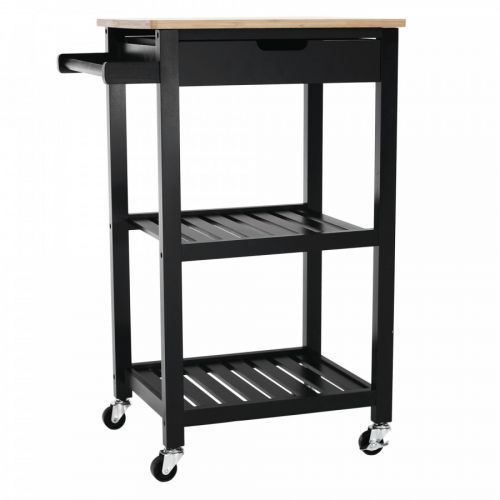 Tempo Kondela Servírovací vozík ARETE, přírodní / černá