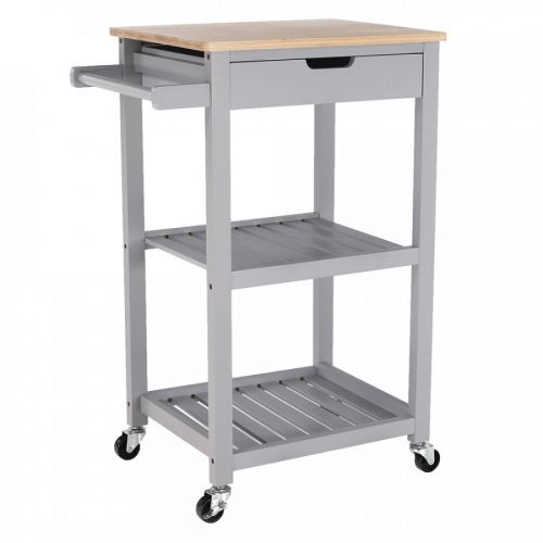 Tempo Kondela Servírovací vozík ARETE, přírodní / šedá