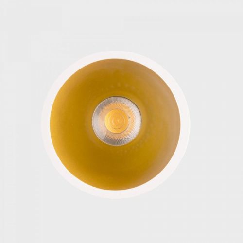 KOHL-Lighting NOON zapuštěné svítidlo s rámečkem pr.93 mm bílá-zlatá 38° 10 W CRI >80 3000K DALI