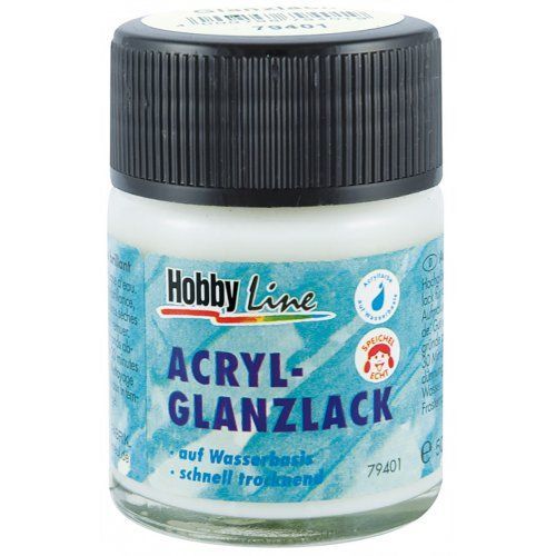 Akrylový lak transparentní na vodní bázi 50 ml lesklý
