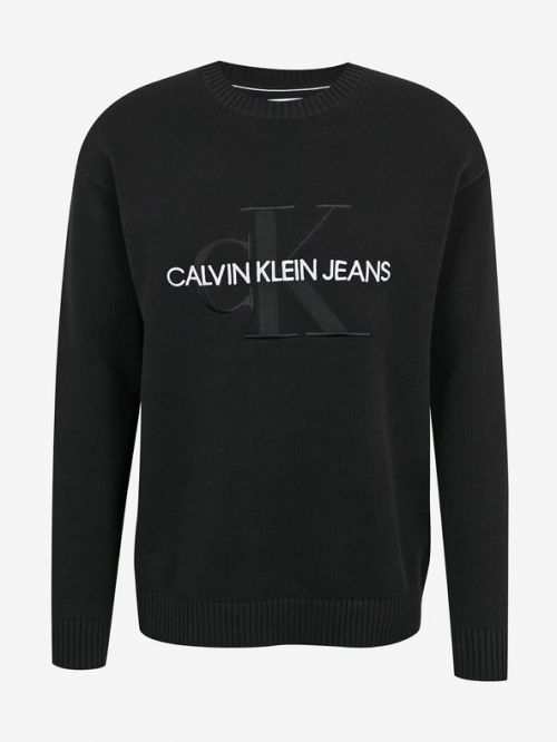 Calvin Klein Embroidery Svetr Černá
