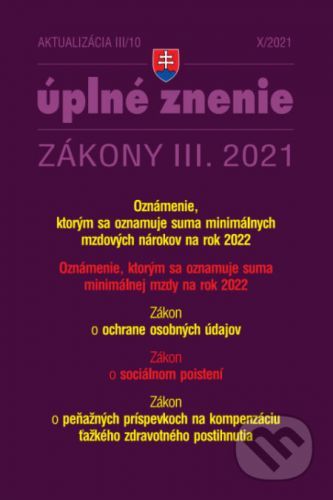 Aktualizácia III/10 - Minimálna mzda a minimálne mzdové nároky - Poradca s.r.o.