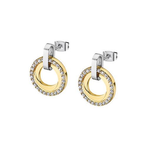 Lotus Style Stylové ocelové náušnice s čirými zirkony Woman Basic LS2176-4/2