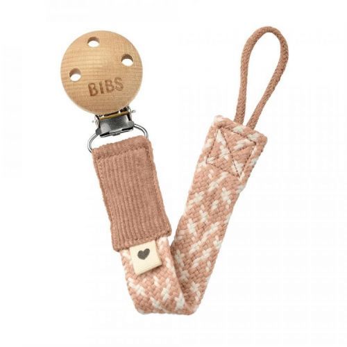 BIBS Paci Braid klip na dudlík - BLUSH + IVORY