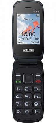 Tlačítkový telefon maxcom comfort mm817, červená