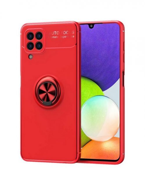 Kryt TopQ Samsung A22 silikon červený s červeným prstenem 65438