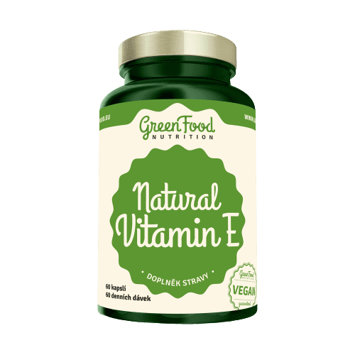 GreenFood Nutrition Přírodní Vitamín E 60 kapslí