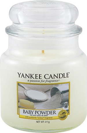 Vonná svíčka Yankee Candle Dětský Pudr, doba hoření 65 hodin