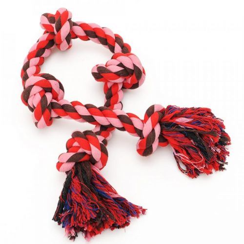 Reedog bavlněný uzel, 85 cm - Růžovo-hnědá