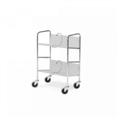 Vozík na šanony, bez vrchní police, 840 x 340 x 550 mm, šedá