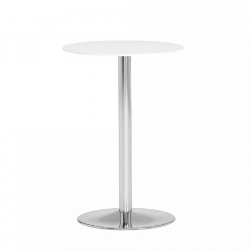 Barový stůl Lily, Ø 700 mm, bílá/chrom