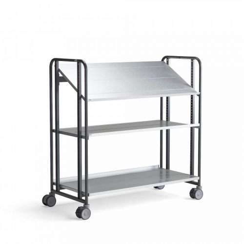 Policový vozík Angle, 3 police, 1277x638x1300 mm