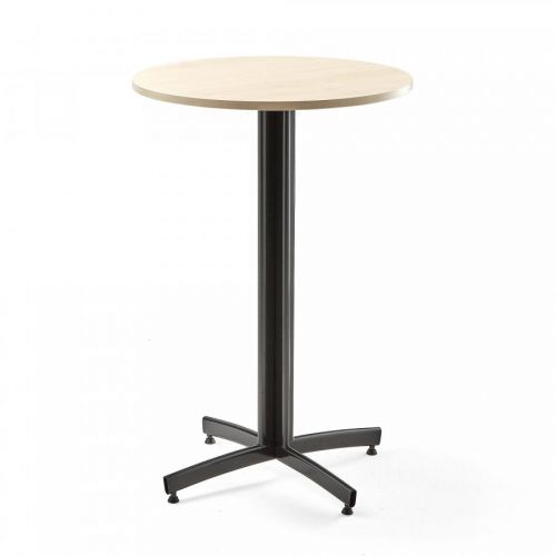Barový stůl Sanna, Ø700x1050 mm, bříza, černá