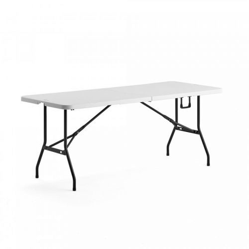 Skládací stůl Klara, 1800x750 mm, bílá plastová deska