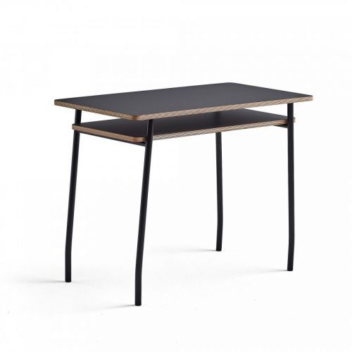 Psací stůl NOVUS, 1000x500 mm, černá podnož, černá deska