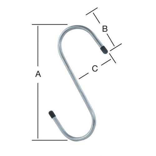 S-hák 175x65x52 mm zn