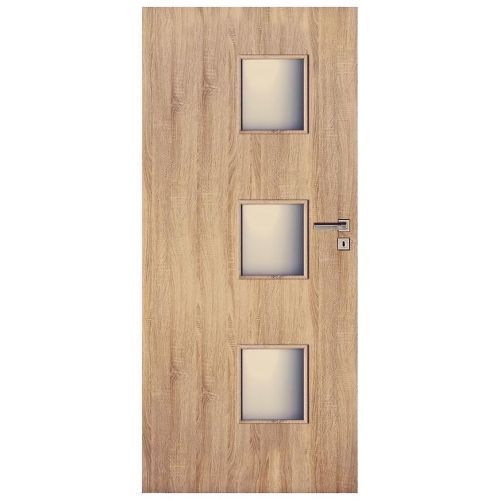 Interiérové dveře Trio 3*3 80L dub sonoma