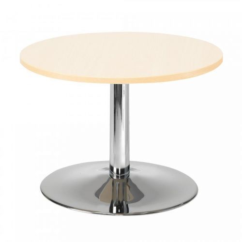 Konferenční stolek Monty, Ø700 mm, bříza/chrom