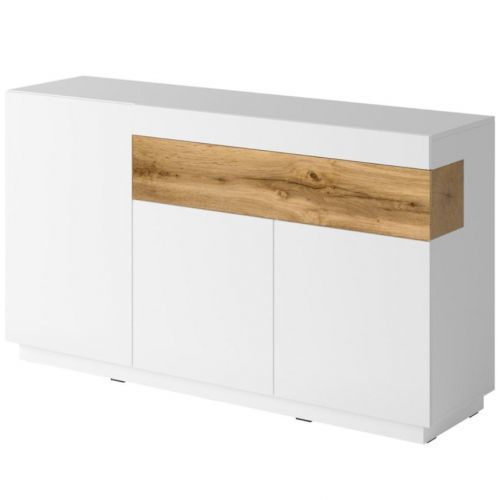 Komoda Silke 150 cm Dub Wotan/Bílá Lesk