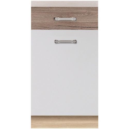 Kuchyňská skříňka Econo 3D Dub Sonoma/Bílý/San Remo