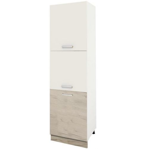 Kuchyňská skříňka Charlotte 60 Lower Base Cabinet B White/Oak White Craft