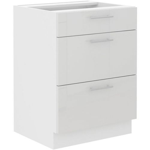 Kuchyňská Skříňka Lara 60d 3s Bb Mdf  Bílá Lesk