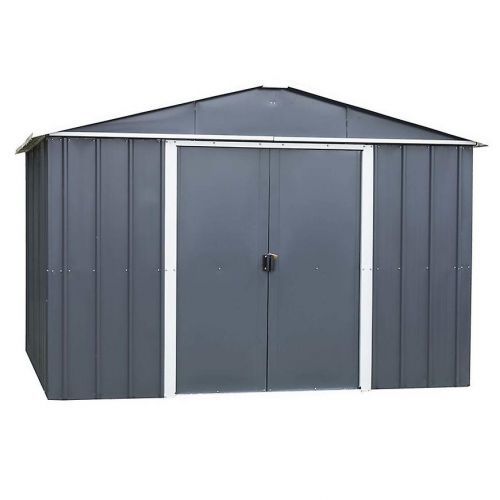 Kovový zahradní domek antracit 65aeyz 202 cm x 137 cm