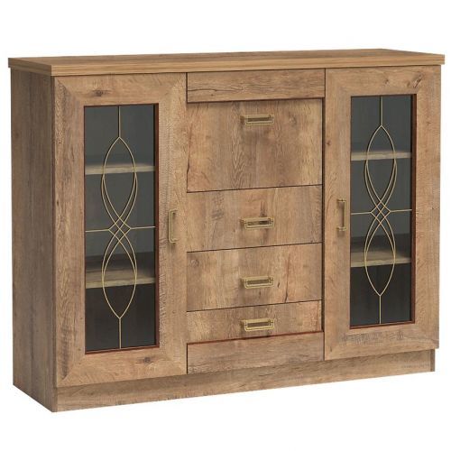 Komoda Tadeusz 140 cm, dub lefkas