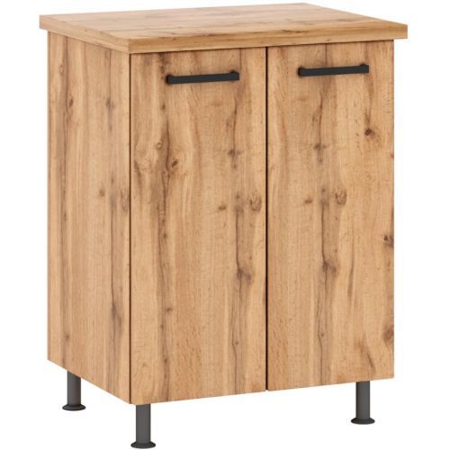 Kuchyňská skříňka Sofia 60 cm, bílá/ dub wotan, D60 2D