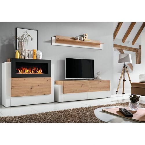 Obývací Stěna Z Biokrb Queens 290cm Artisan/Bílý