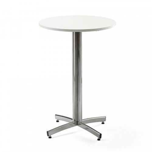 Barový stůl Sanna, Ø700x1050 mm, bílá, chrom