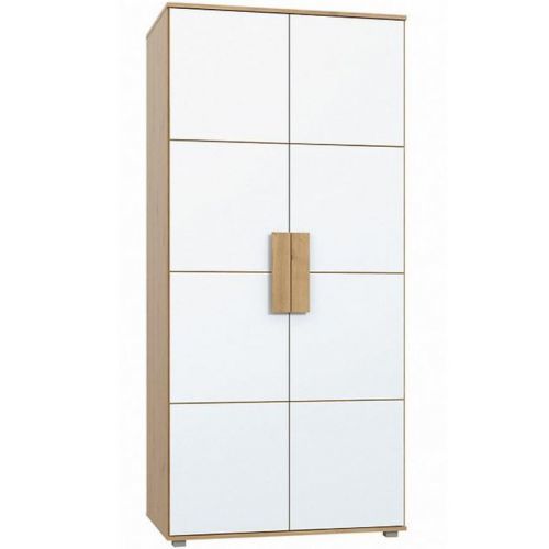 Skříň Arkina 91cm Bílý/Dub Artisan