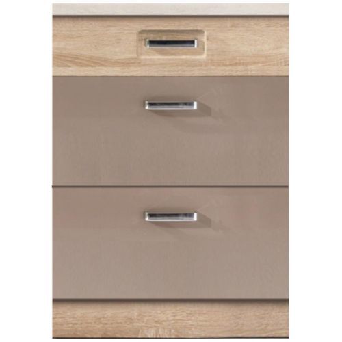 Kuchyňská skříňka Premio 10D Dub Sonoma/Bílý/Cappuccino Lesk