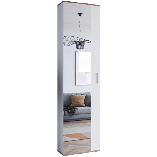 Skříň Se Zrcadlem Justus 06 White/Oak Artisan