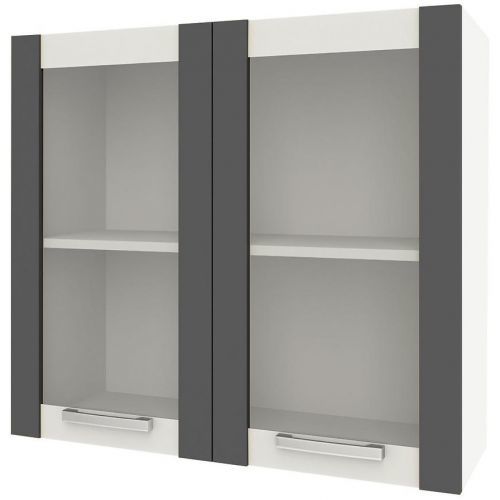 Kuchyňská skříňka Charlotte 80udc Grey Graphite/Light Atelier