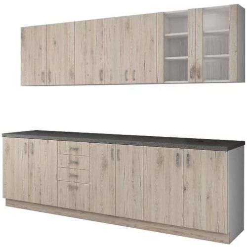 Kuchyňská linka Sara Sonoma 260cm Bez Pracovní Deskou