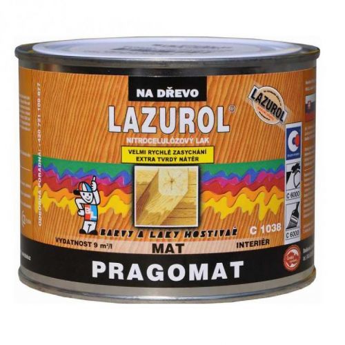 Lazurol Pragomat nitrocelulózový lak na dřevo 0,375l