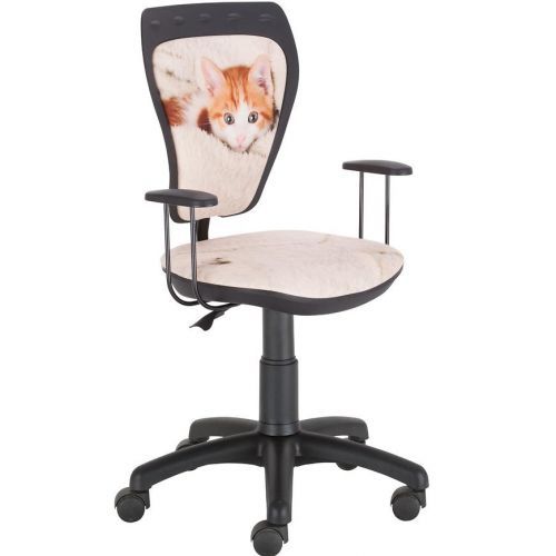 Otáčecí Židle Minnistyle Black - Rezatý Kocourek