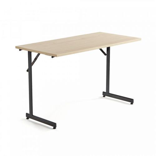 Skládací stůl Claire, 1200x600 mm, bříza, černá