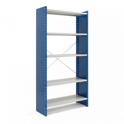Regálový systém Mix s plnými bočnicemi, 5 polic, 2100x1065x400 mm