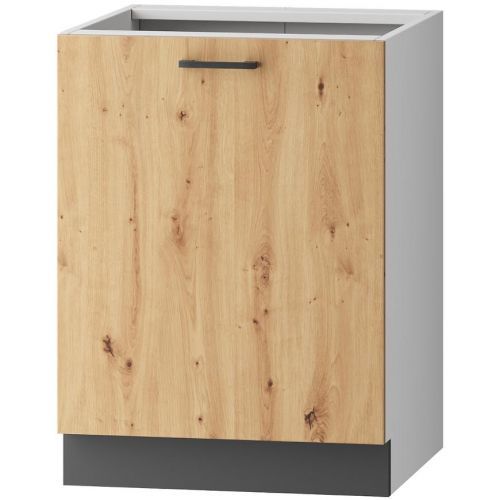 Kuchyňská skříňka Clara D60 P/L Grafitově šedá / Dub Artisan
