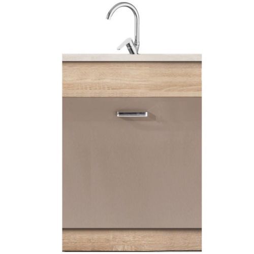 Kuchyňská skříňka Premio 11D Dub Sonoma/Bílý/Cappuccino Lesk